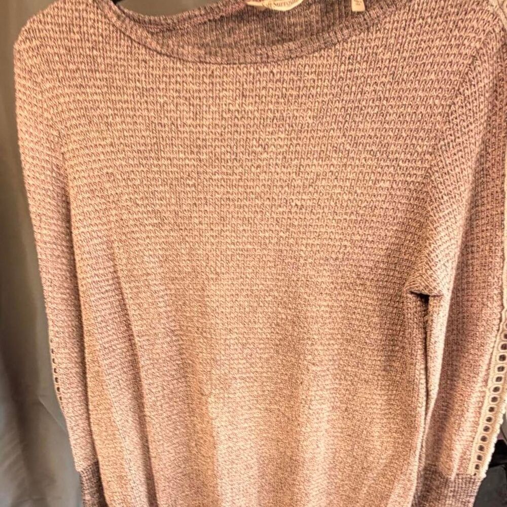 Soft-surroundings Women's Pink and Tan Jumper